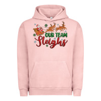 Pigment Salmon our team sleigh Urban Hoodie - MaliasSmallBusiness