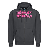 Smoke Breast Cancer Pharmacy Technician Zipper Hoodie - texasbilliewilder