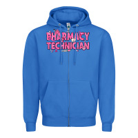 True Royal Breast Cancer Pharmacy Technician Zipper Hoodie - texasbilliewilder