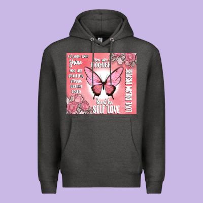Self Love Premium Hoodie Designed By Maliassmallbusiness