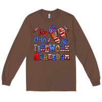 Chestnut flip flops fireworks and freedom Long Sleeve Tee - AdoDesignShop