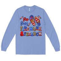 Colony Blue flip flops fireworks and freedom Long Sleeve Tee - AdoDesignShop