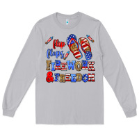 Moon Dust flip flops fireworks and freedom Long Sleeve Tee - AdoDesignShop