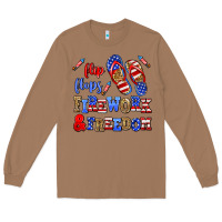 Toasted Coconut flip flops fireworks and freedom Long Sleeve Tee - AdoDesignShop