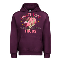 Mauve Wine forget love id rather fall into tacos Urban Hoodie - MaliasSmallBusiness