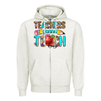Oatmeal Heather teachers gonna teach Zipper Hoodie - Zillion Design Studio