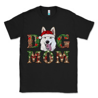 Black christmas  white shepherd dog mom Classic Tee - RanaPortraitStore