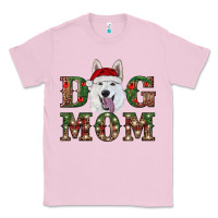 Bubblegum Pink christmas  white shepherd dog mom Classic Tee - RanaPortraitStore