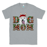 Heather Grey christmas  white shepherd dog mom Classic Tee - RanaPortraitStore