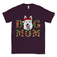 Plum christmas  white shepherd dog mom Classic Tee - RanaPortraitStore