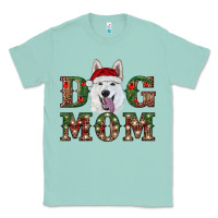 Seafoam christmas  white shepherd dog mom Classic Tee - RanaPortraitStore