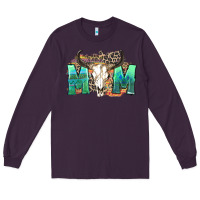 Plum mom with bull skull Long Sleeve Tee - Zillion Design Studio