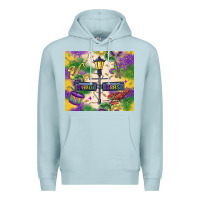 Blue Mist mardi gras street lights Premium Hoodie - MaliasSmallBusiness