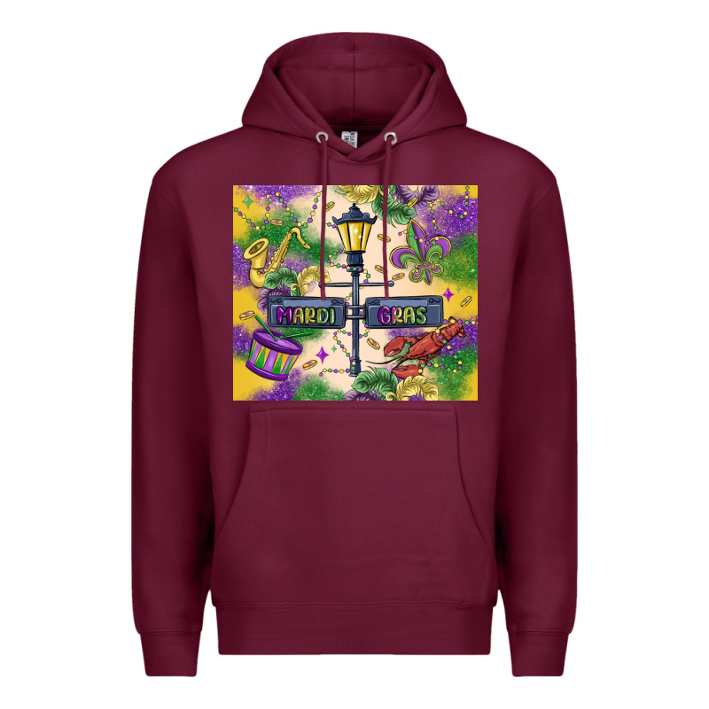 Mardi Gras Street Lights Premium Hoodie by MaliasSmallBusiness | Teevron