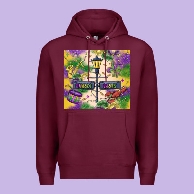 Mardi Gras Street Lights Premium Hoodie Designed By Maliassmallbusiness