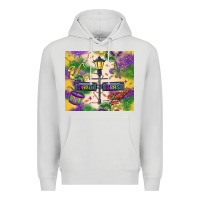 Dove Grey mardi gras street lights Premium Hoodie - MaliasSmallBusiness