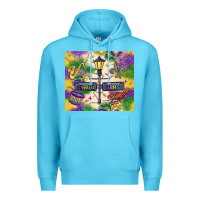 Ocean Blue mardi gras street lights Premium Hoodie - MaliasSmallBusiness
