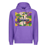 Purple mardi gras street lights Premium Hoodie - MaliasSmallBusiness