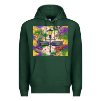 Sports Green mardi gras street lights Premium Hoodie - MaliasSmallBusiness