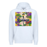 White mardi gras street lights Premium Hoodie - MaliasSmallBusiness