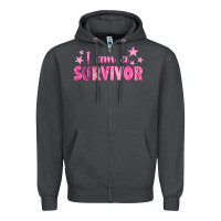 Smoke I Am a Survivor Breast Cancer Zipper Hoodie - texasbilliewilder