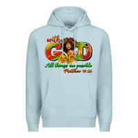 Blue Mist with god all things are possible juneteenth Premium Hoodie - AdoDesignShop