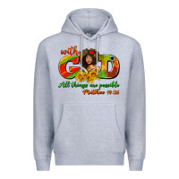 Heather Grey with god all things are possible juneteenth Premium Hoodie - AdoDesignShop