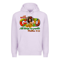 Lilac with god all things are possible juneteenth Premium Hoodie - AdoDesignShop