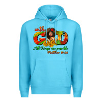 Ocean Blue with god all things are possible juneteenth Premium Hoodie - AdoDesignShop