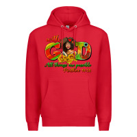 Red with god all things are possible juneteenth Premium Hoodie - AdoDesignShop