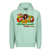 Seafoam with god all things are possible juneteenth Premium Hoodie - AdoDesignShop