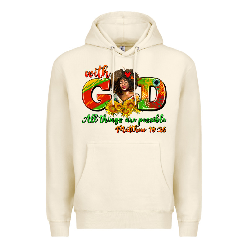 With God All Things Are Possible Juneteenth Premium Hoodie by AdoDesignShop | Teevron