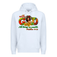 White with god all things are possible juneteenth Premium Hoodie - AdoDesignShop