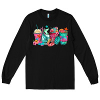 Black mermaid tail coffee cups Long Sleeve Tee - Zillion Design Studio