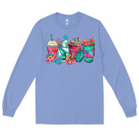 Colony Blue mermaid tail coffee cups Long Sleeve Tee - Zillion Design Studio