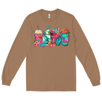 Toasted Coconut mermaid tail coffee cups Long Sleeve Tee - Zillion Design Studio