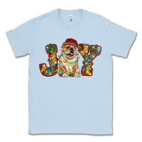 Dusty Blue bulldog christmas joy Classic Tee - RanaPortraitStore