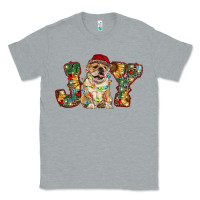 Heather Grey bulldog christmas joy Classic Tee - RanaPortraitStore