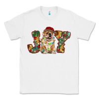 White bulldog christmas joy Classic Tee - RanaPortraitStore
