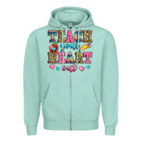 Seafoam teach your heart out Zipper Hoodie - Zillion Design Studio