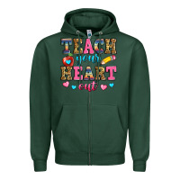 Sports Green teach your heart out Zipper Hoodie - Zillion Design Studio