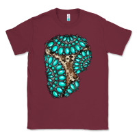 Burgundy gemstone cowhide patches Classic Tee - RanaPortraitStore