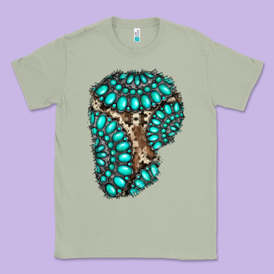 Gemstone Cowhide Patches Classic Tee Designed By Ranaportraitstore