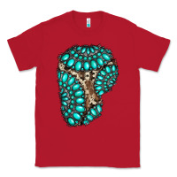 Red gemstone cowhide patches Classic Tee - RanaPortraitStore
