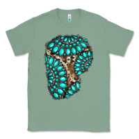 Sage gemstone cowhide patches Classic Tee - RanaPortraitStore