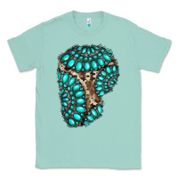 Seafoam gemstone cowhide patches Classic Tee - RanaPortraitStore