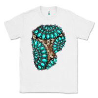 White gemstone cowhide patches Classic Tee - RanaPortraitStore