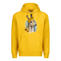 Lemon Sunflower Baby Donkey Premium Hoodie - RanaPortraitStore