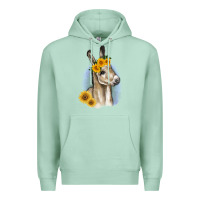 Seafoam Sunflower Baby Donkey Premium Hoodie - RanaPortraitStore