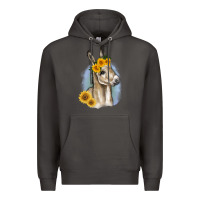 Smoke Sunflower Baby Donkey Premium Hoodie - RanaPortraitStore